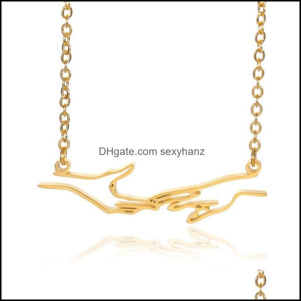 

pendant necklaces pendants jewelry 2021 double hands handshake necklace for women lovers holding couple gifts friends drop delivery nlp64, Silver