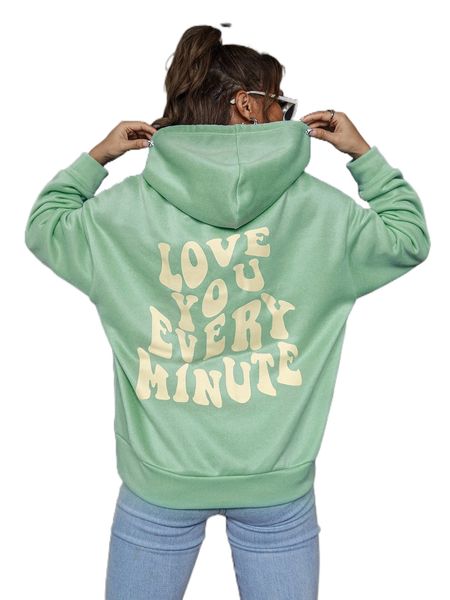 

slogan graphic drop shoulder hoodie z0qx#, Black
