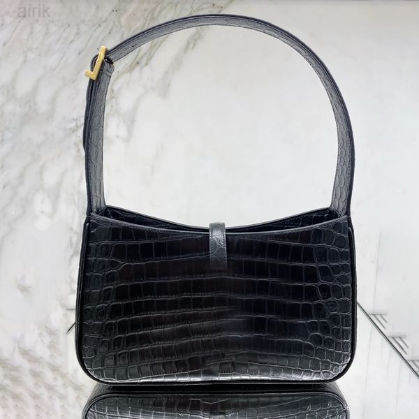 

trend new handbags plain black croco leather girls underarm bags universal occasion buckle tote 4 styles to choose from elegant business