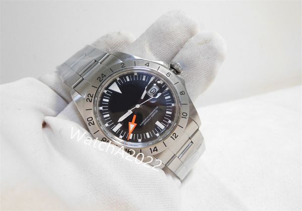 

bp factory luxury watch mens vintage explorer ii 2 steve mcqueen 1655 steel 40mm 1979 edition r-gmt ref.1972 asia 2813 movement automatic wa, Slivery;brown