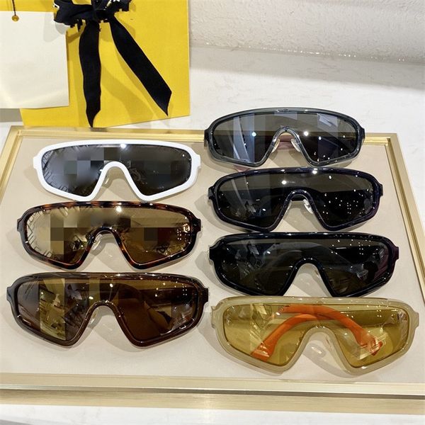 

designer sunglasses f family's new large frame windscreen fashion integrated lens ins net red same ff0084, White;black