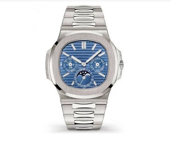 

new arrivals nautilus watch men automatic watch 5711 silver band blue face stainless auto wind mechanical di lusso wristwatch date ikwatches, Slivery;brown