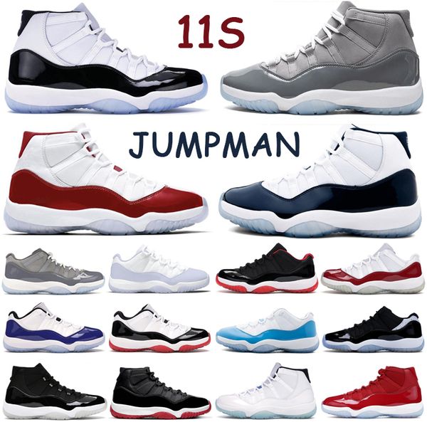 

11s 11 basketball shoes mens women high cherry bred cool concord gamma bule black animal instinct sports sneakers trainers