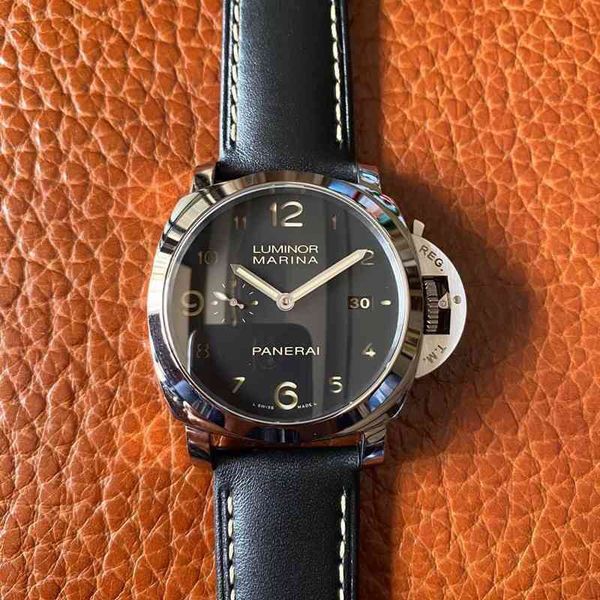 

luxury watches for mens mechanical wristwatch panera sapphire glass 47mm first layer original pin buckle automatic machinery designer watch, Slivery;brown