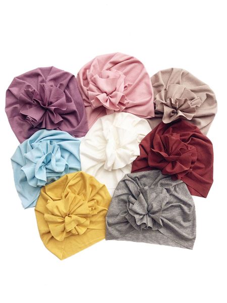 

kid boys girls hat knitted newborn baby knit soild cotton blend warm, Yellow