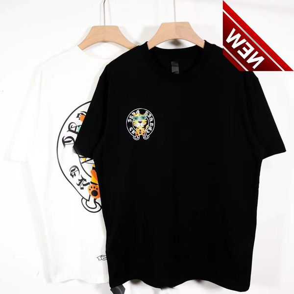 

50% off discount 2022 new croix sunglass tiger foam printed short sleeve t-shirt ch sanskrit horshoe lovers short sleeve tee trend factory d, White;black