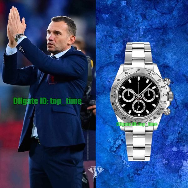 

n factory v4 watches andriy shevchenko 116520 40mm 904l ss cal.4130 automatic chronograph mens watch black dial stainless steel bracelet gen, Slivery;brown