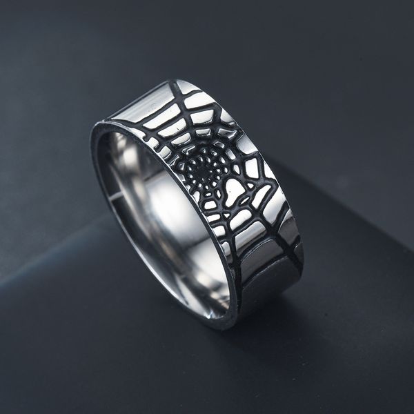 Mode Spinnennetz Ringe Retro Designer Fingerring Männer Frauen Titan Stahl Party Schmuck Geschenke für Unisex Hohe Qualität