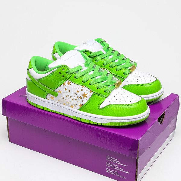 

brand shoes casual shoess kateboard shoe green star co-branded series designer independent brand women men high low trainer platform