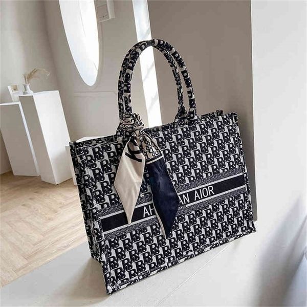 

offers cabinets large capacity female portable shopping one shoulder canvas bag net red high-grade atmospheric tote bag clearance sales