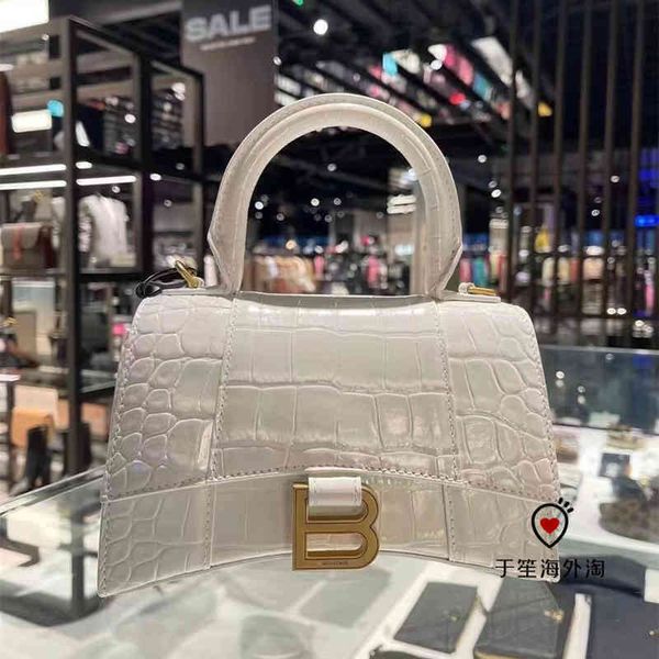

balenciga handbag designer hourglass small crocodile embossed leather bag linwa shoulder crossbody