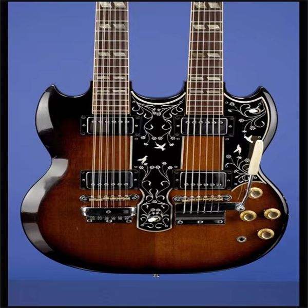 

custom sg double head electric guitar
