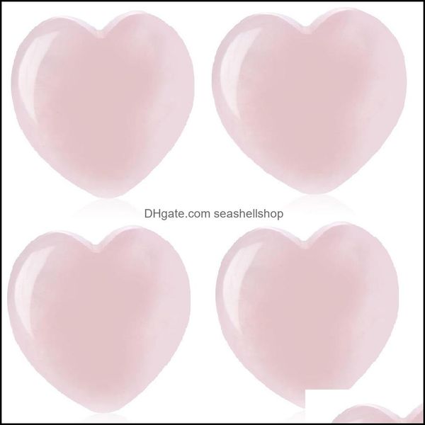 

stone heart shaped natural rose quartz gemstone crystal healing chakra reiki craft fun toys 20x6mm drop delivery 2021 jew dhseller2010 dhysg, Black