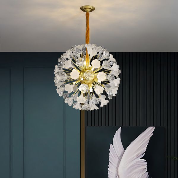 Amerikanische romantische Blumenanhänger Lampen Europäische künstlerische künstlerische moderne Anhängerleuchte Vorlagen Französisch Elegant Schlafzimmer Wohnzimmer Restaurant Home Innenbeleuchtung