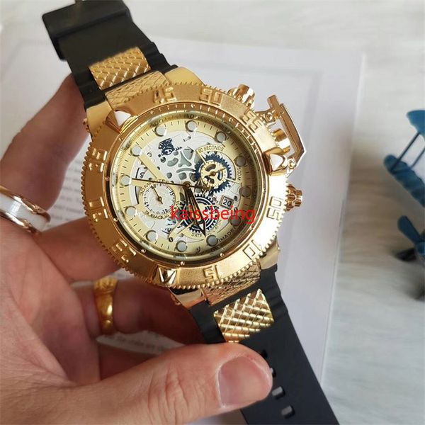 Ksa Luxury Brand Undefeated Sport Casual Calendario Orologio da uomo al quarzo Tutti i puntatori da lavoro Cintura in PU quadrante grande UnReloj Hombres