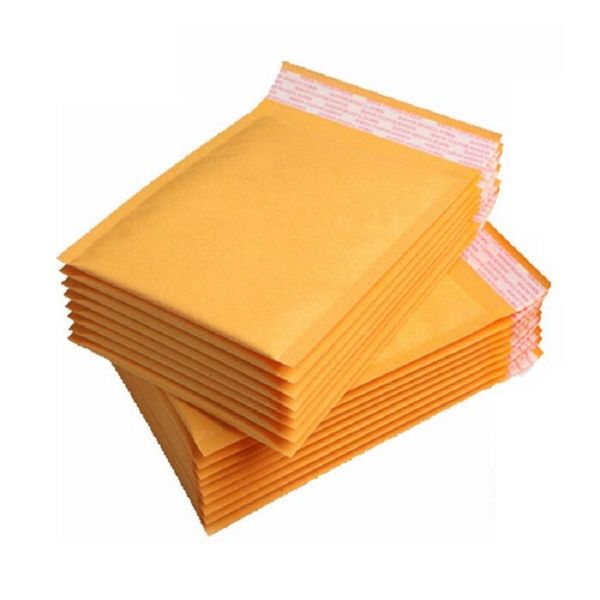 Enrole de presente espessado Kraft Paper Bubble Envelopes Bags Mailers Envelope acolchoado com bolsas de correspondência Suppliesgift