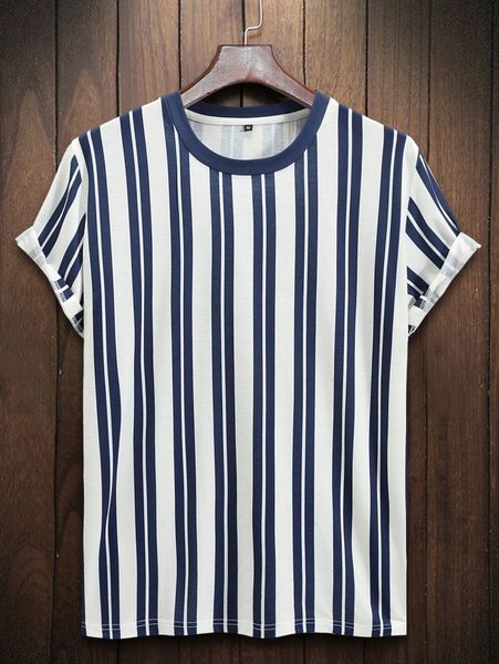 

men vertical striped tee y5qg#, White;black