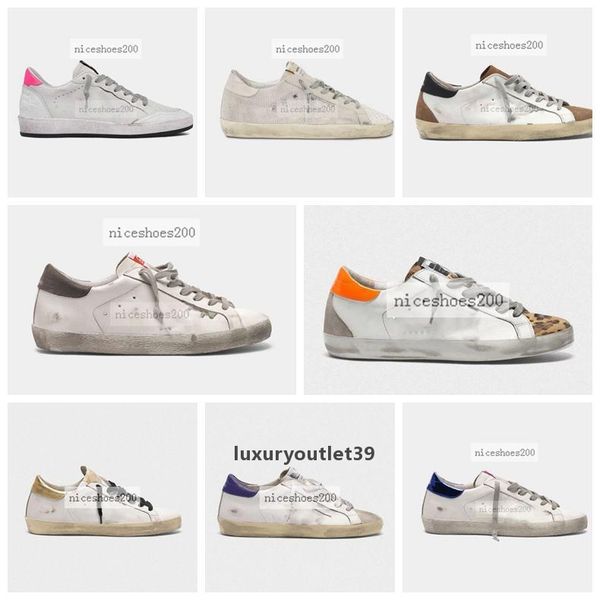 

2021 italy dress deluxe brand baskets sneakers super star sequin classic white do-old dirty designer man wom sneaker''golden', Blue;gray