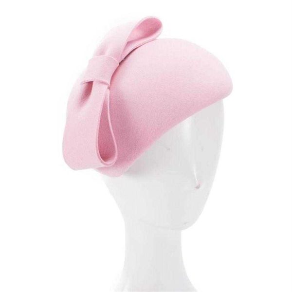 

stingy brim hats lawliet teardrop womens 1940s vintage look wool felt fascinator hat bow detail tam beret casque cocktail a568254o, Blue;gray