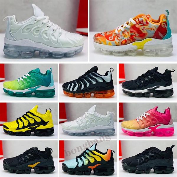 

2021 kids tn plus designer shoes sports running shoes children boy girls trainers tn sneakers classic outdoor toddler shoes 24-35304g, Black