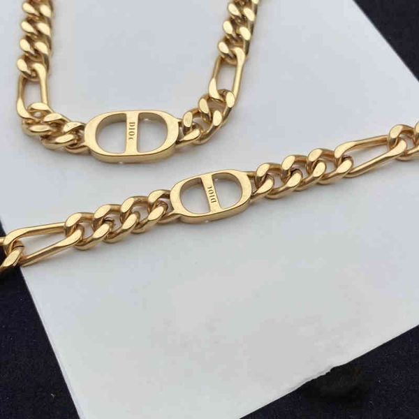 

outlet letter long hollow out necklace women's vintage high sense bracelet, Black