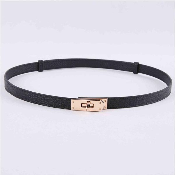 

belts autumn and winter kally thin belt layer cowhide 100 with skirt waist closing kelly buckle280b, Black;brown