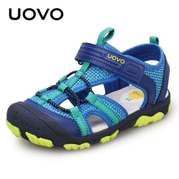 

arrival children footwear closed toe sandals for little and big sport kids summer shoes eur size #25-35 220422, Black;red