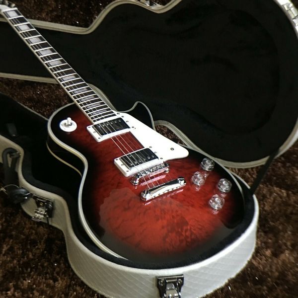 

custom shop standard black circle red electric guitar
