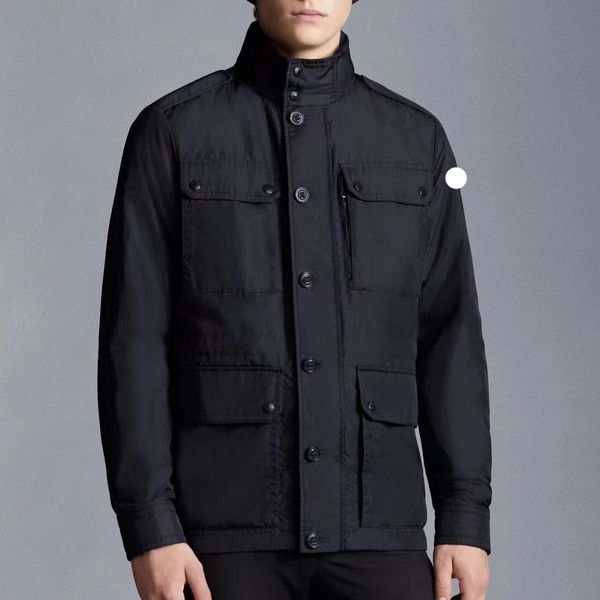 Designer-Marken-Arbeitsjacke für Herren, besticktes Buchstabenabzeichen, winddichte, versteckte Kappe für Herren und Damen, mehrere Taschen