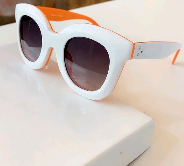 

orange white sunglasses grey shaded 41093 women sun glasses wrap sun shades uv eyewear with box, White;black