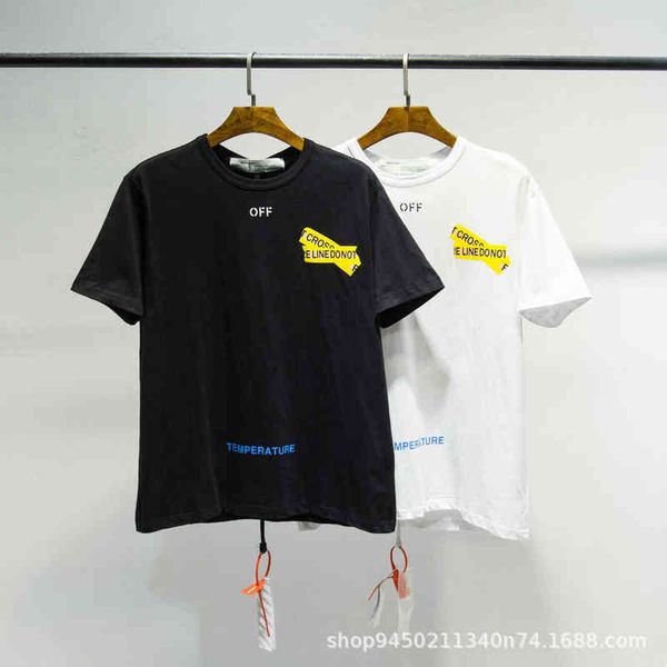 

factory direct sales designer new brand short sleeve wholesale summer tide off casual letter pattern ordinary cotton loose t-shirt men', White;black