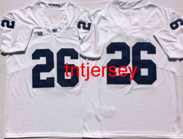 Benutzerdefinierte Penn State Nittany White #26 Barkley Fußballtrikot Männer Frauen Jugend Fügen Sie einen beliebigen Namen und eine Nummer hinzu XS-5XL