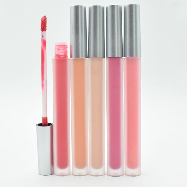 Lip Gloss Water impermeável batom fosco metálico para lábios maquiagem de lábios duradourosos foscos nus lipglosspathy cosmético Sexy Tubo de recarga fosca sexy