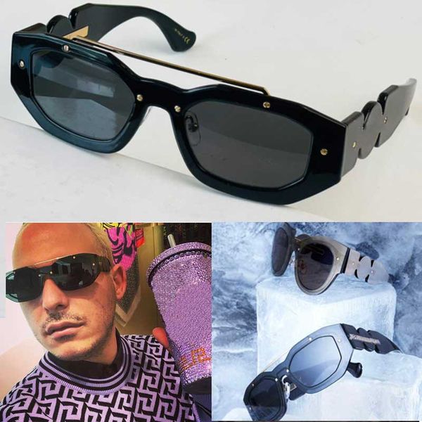 BIGGIE Sonnenbrille Trendmarke Designer Hip-Hop-Ikone Luxusstil Niedrige Linsenform mit breiten Bügeln Herren Damen Sommerpersönlichkeit Wilde Brille 2235