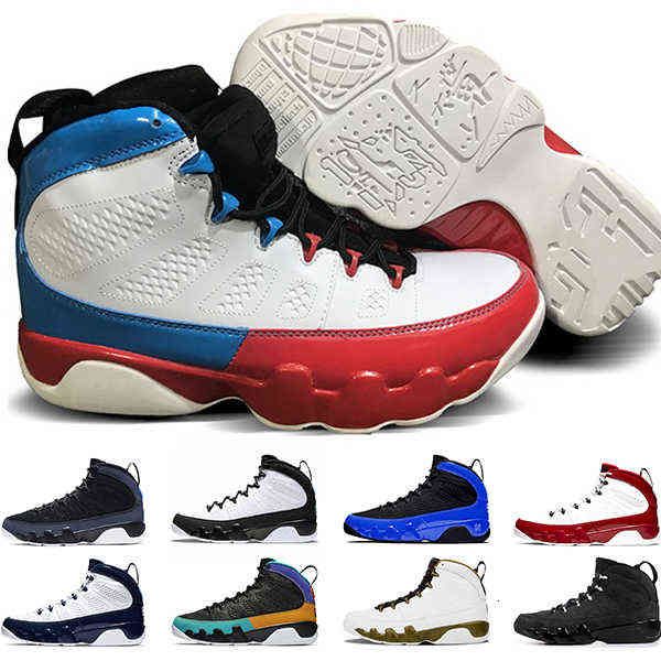 

mens basketball shoes 9 9s racer blue bred unc gym red citrus men trainers sports sneakers hiking, Black;white