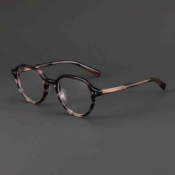 

small round frame glasses men's literature and art oval transparent thick frame hawksbill small face women's glasses with height, White;black