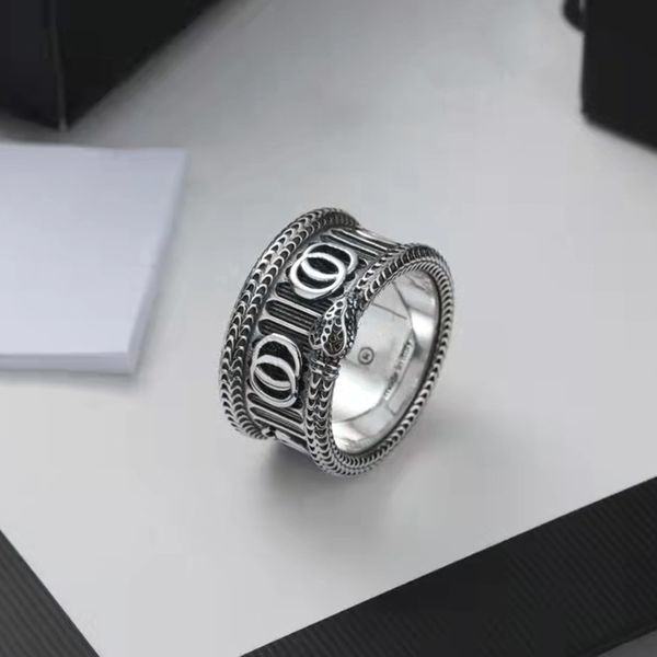 

luxury designer rings band fashion retro design men and women suitable for lovers ring suitable social gatherings gifts are very beautiful g, Silver