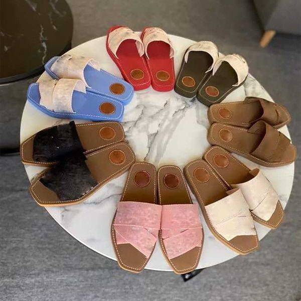 

2021 leather slippers fashion women retro beauty sandals shoes flops casual ladies flat slipper summer outdoor beach loafer party holiday, Black