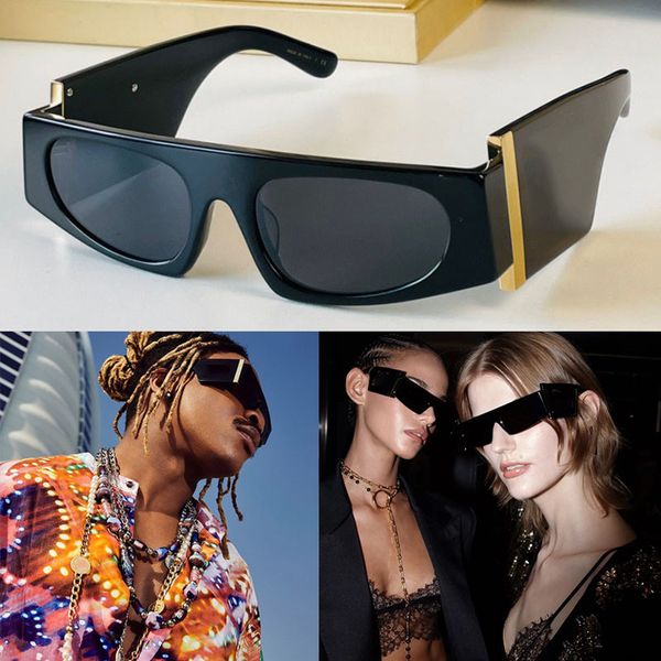 

rectangle shiny rivet sunglasses men outdoor driving designer shades english alphabet metal label glasses male cosmonaut sports integrated n, White;black