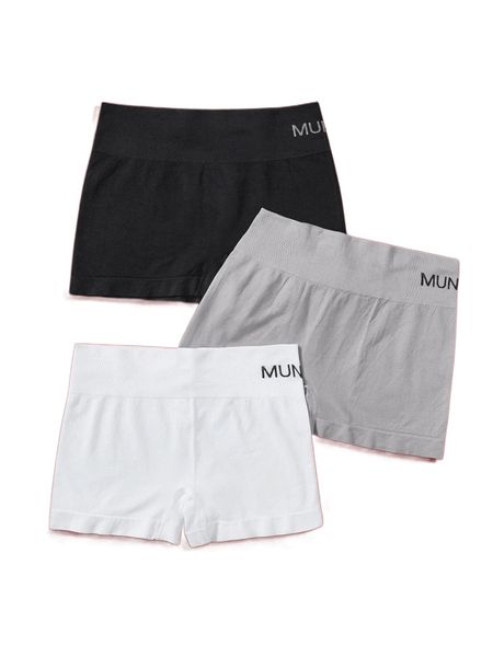 

romwe 3pack simple solid panty set g3lc#, Black;red