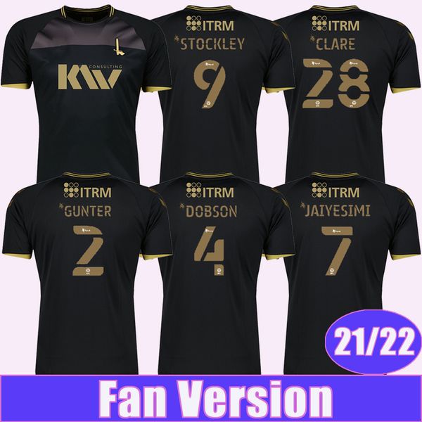 

21 22 charlton athletic gunter dobson jaiyesimi mens soccer jerseys stockley inniss clare washington famewo 3rd black football shirt short s, Black;yellow