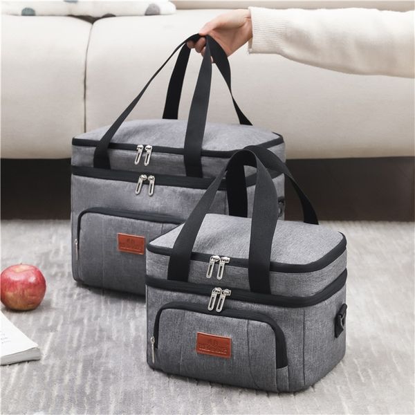 

insulated lunch bag for women large capacity thermal picnic box with shoulder strap water resistant zipper meal prep cooler pack 220718