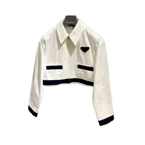 

milanese style two piece pants women's white denim jacket designers high waist coat trendy luxury metal geometry rivet bermuda