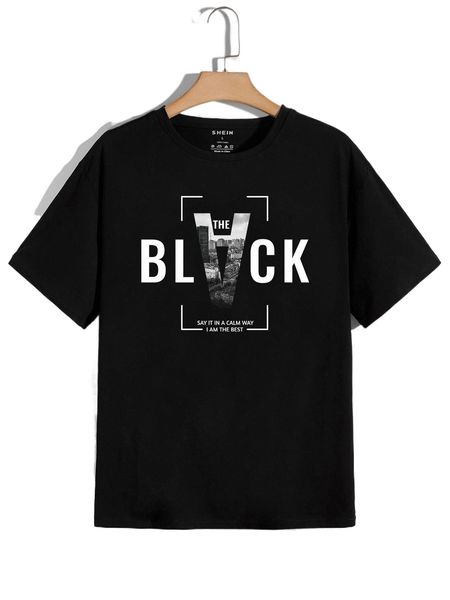 

men slogan & building graphic tee i1py#, White;black