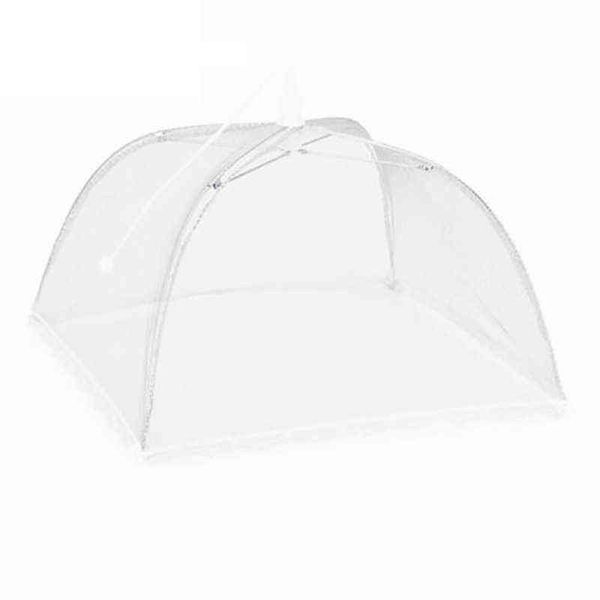1pc mesa dobrável capa de alimento estilo guarda-chuva tela pop-up tenda de alimentos capa de tenda reutilizável capas de alimentos anti-capa de mosca Y220526