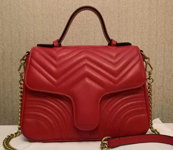 Abendtaschen Heiße Herrentasche Handtaschen Damen Lady Marmont Tasche Echtes Leder Umhängetasche Geldbörsen Tote Umhängetasche g Wellenmuster Damen