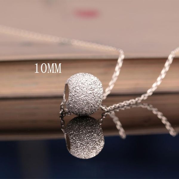 Подвесные ожерелья прибытие круглый дизайн 925 Сплошные серебряные серебряные дамы шириной 10 мм.