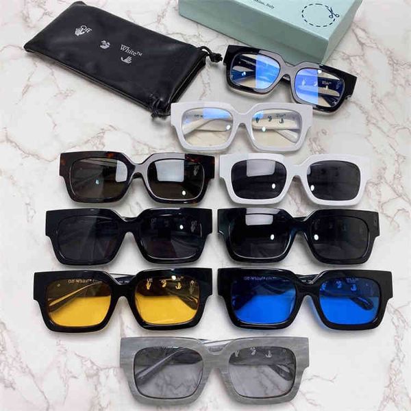 

2022 brand trend fashion sunglasses for men and women new offwhite men's ow40014 red women's, White;black