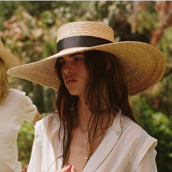 Большие соломенные шляпы для женщин летние негабаритная пляжная шляпа ультрафиолетовая защита солнце
