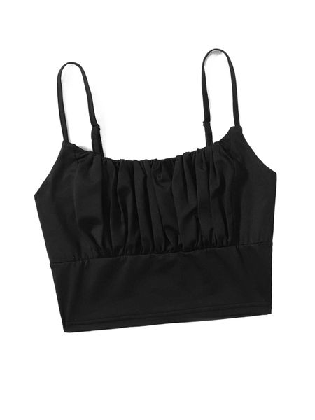 

tall ruched bust crop cami j4m0#, White